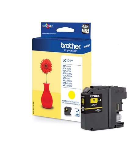 Brother LC121 Amarillo Cartucho de Tinta Original - LC121YBP