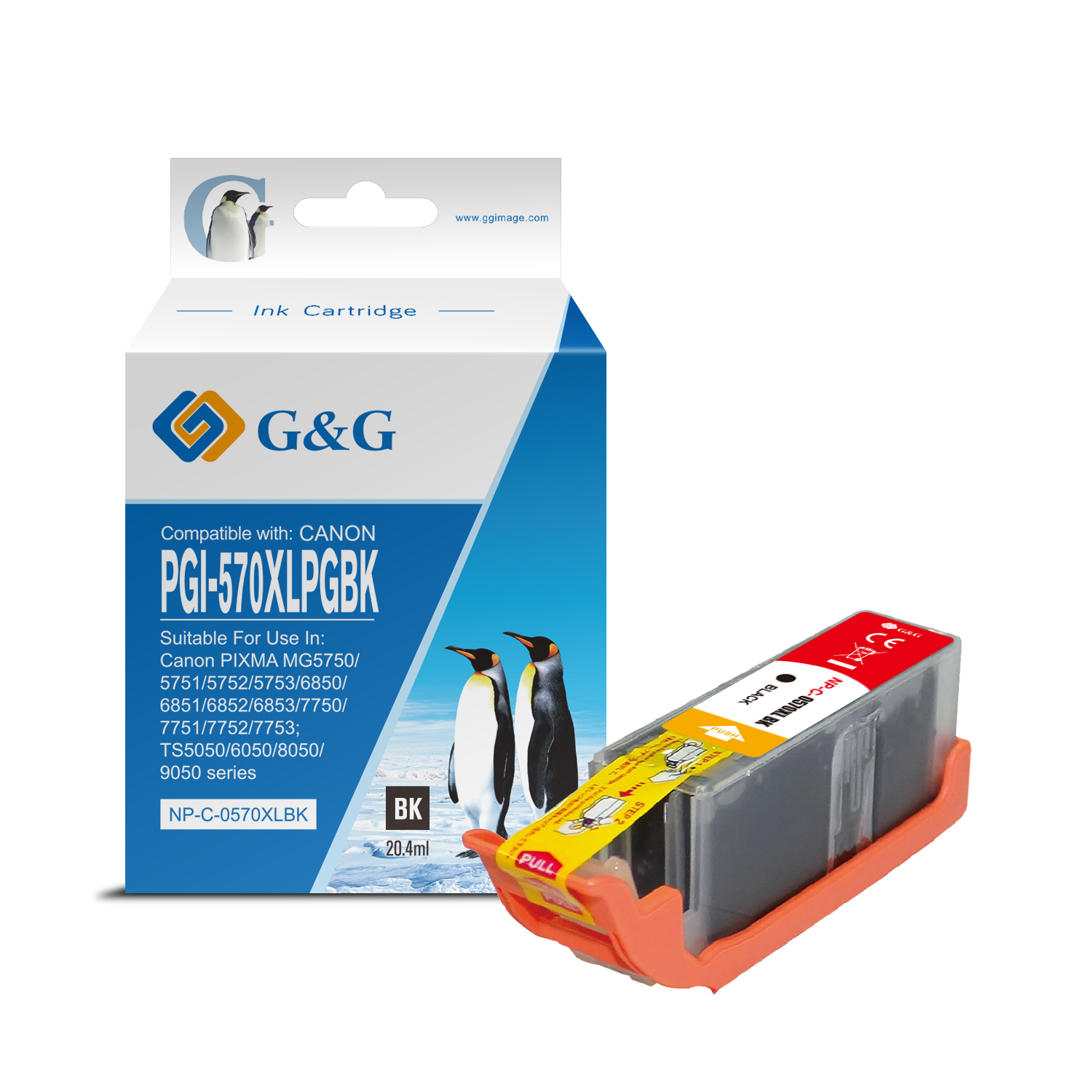 G&G Canon PGI570XL Negro Cartucho de Tinta Pigmentada Generico - Reemplaza 0318C001/0372C001