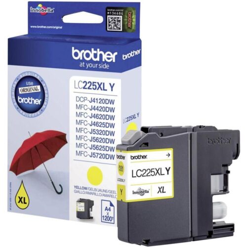 Brother LC225XL Amarillo Cartucho de Tinta Original - LC225XLYBP